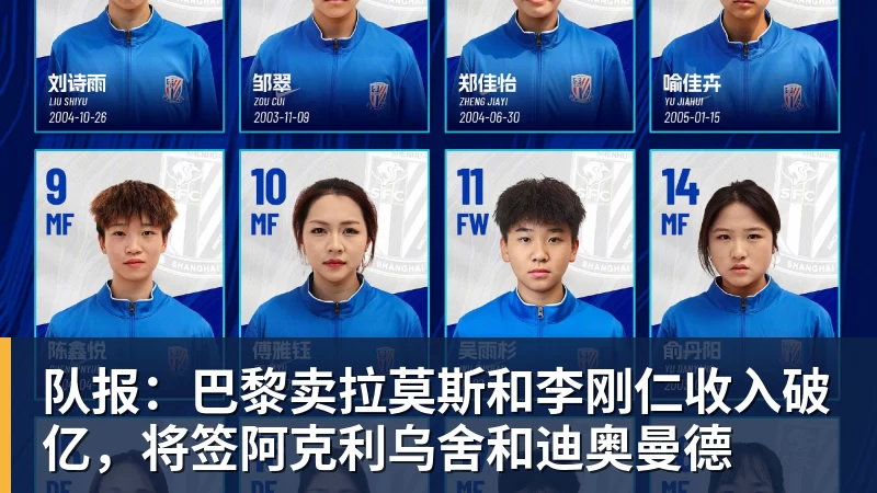 队报：巴黎卖拉莫斯和李刚仁收入破亿，将签阿克利乌舍和迪奥曼德
